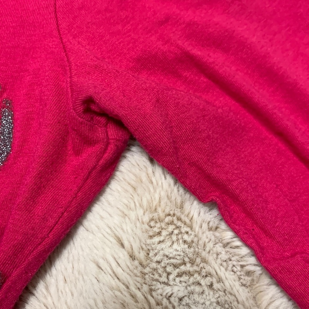 DKNY magenta glitter long sleeve top - Picture 4 of 8